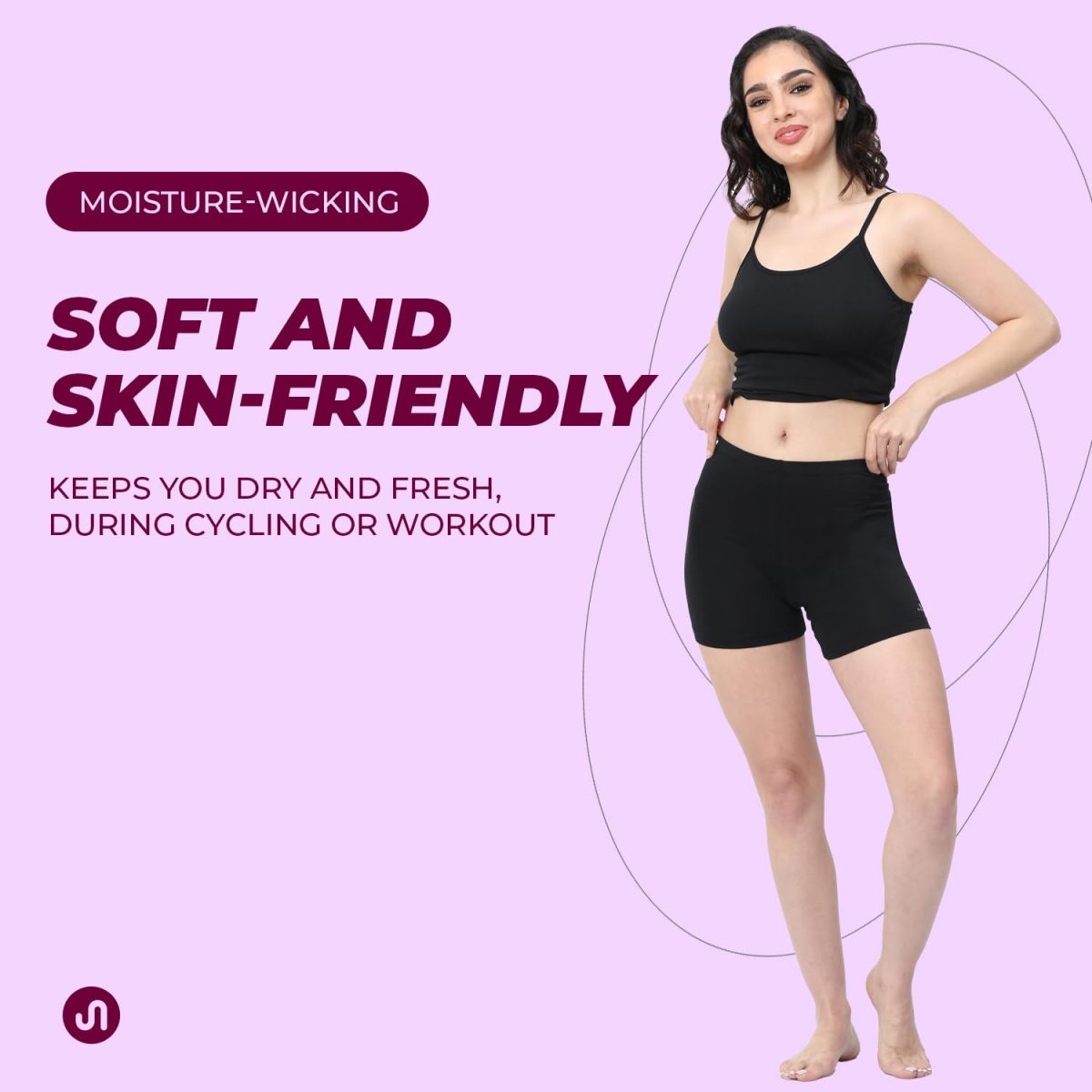 Bodyband Women's Stretchable Cycling Shorts - Skin Fit Tights for Gym, Sports, Running, Yoga and Dresses - Image 4