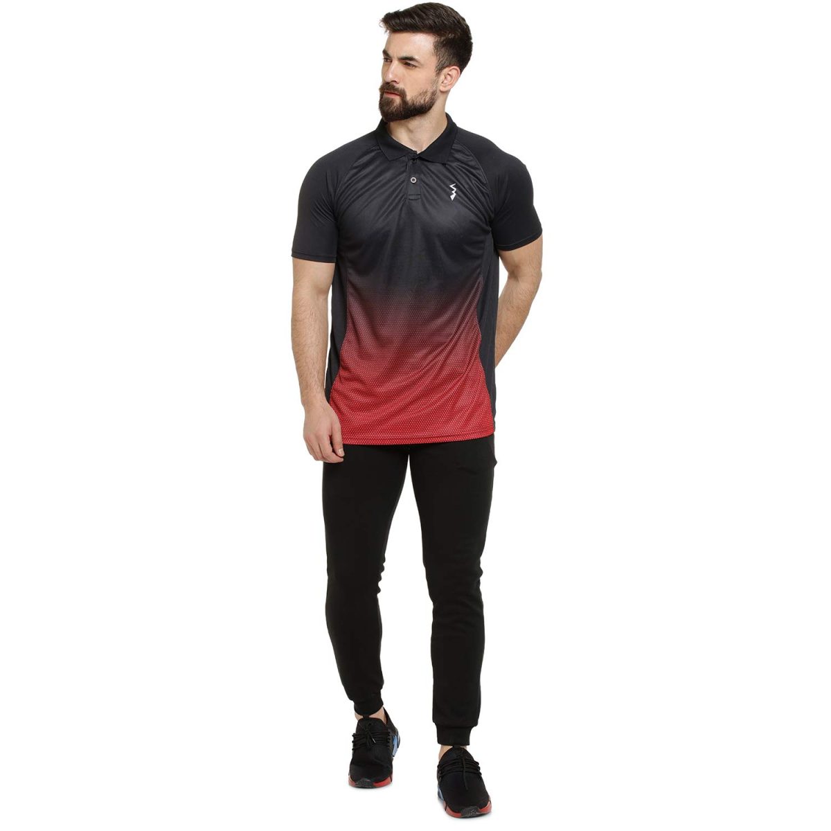 Campus Sutra Men's Polyester Comfort Fit Polo Activewear T-Shirt for Casual Wear | Spread Collar | Short Sleeve | Half-Button Closure | Jersey T-Shirt Crafted with for Everyday Wear - Image 5