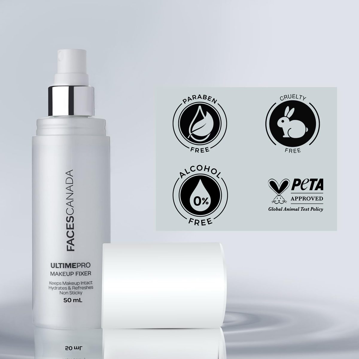 FACESCANADA Ultime Pro Makeup Fixer, 50 Ml | Long Lasting Makeup Setting Spray | Keeps Makeup Intact | Hydrates, Soothes & Refreshes Skin | Hyaluronic Acid & Vitamin E Enriched | No Alcohol - Image 6