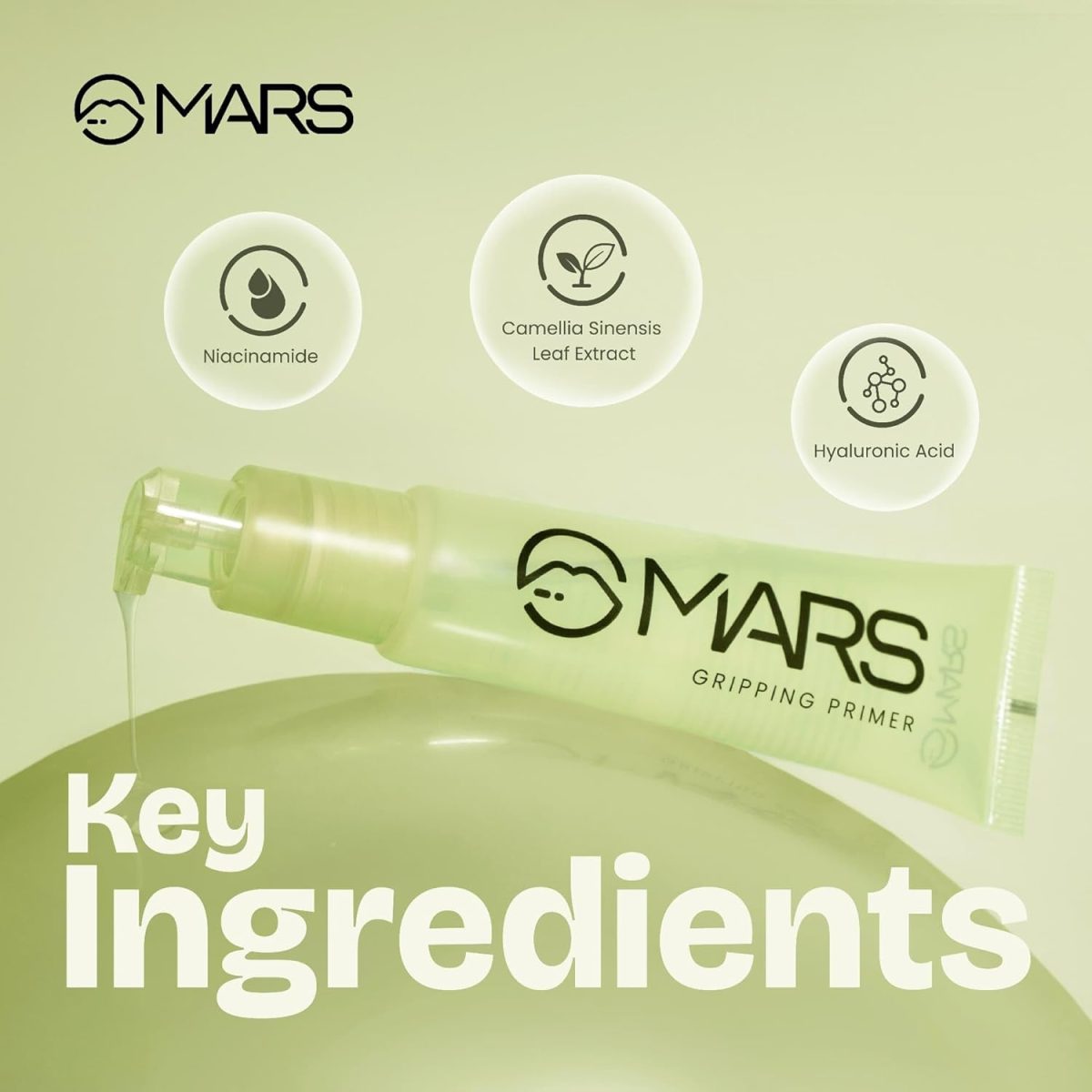 MARS Glow O' Clock Gel Primer for Face Makeup (30ml) | Enriched with Hyaluronic Acid & Green Tea Extracts | Dewy Primer | Long Lasting | Power Grip | Ideal for Dry Skin | Airless Pump Dispenser - Image 4