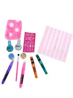 Mirada Lets Glam Up Nail Art Kit for Girls | Ultimate Return/Birthday Gift | Includes Hair Chalk, Tattoo Pen, Nail Polish & Glitter Accessories - Image 4