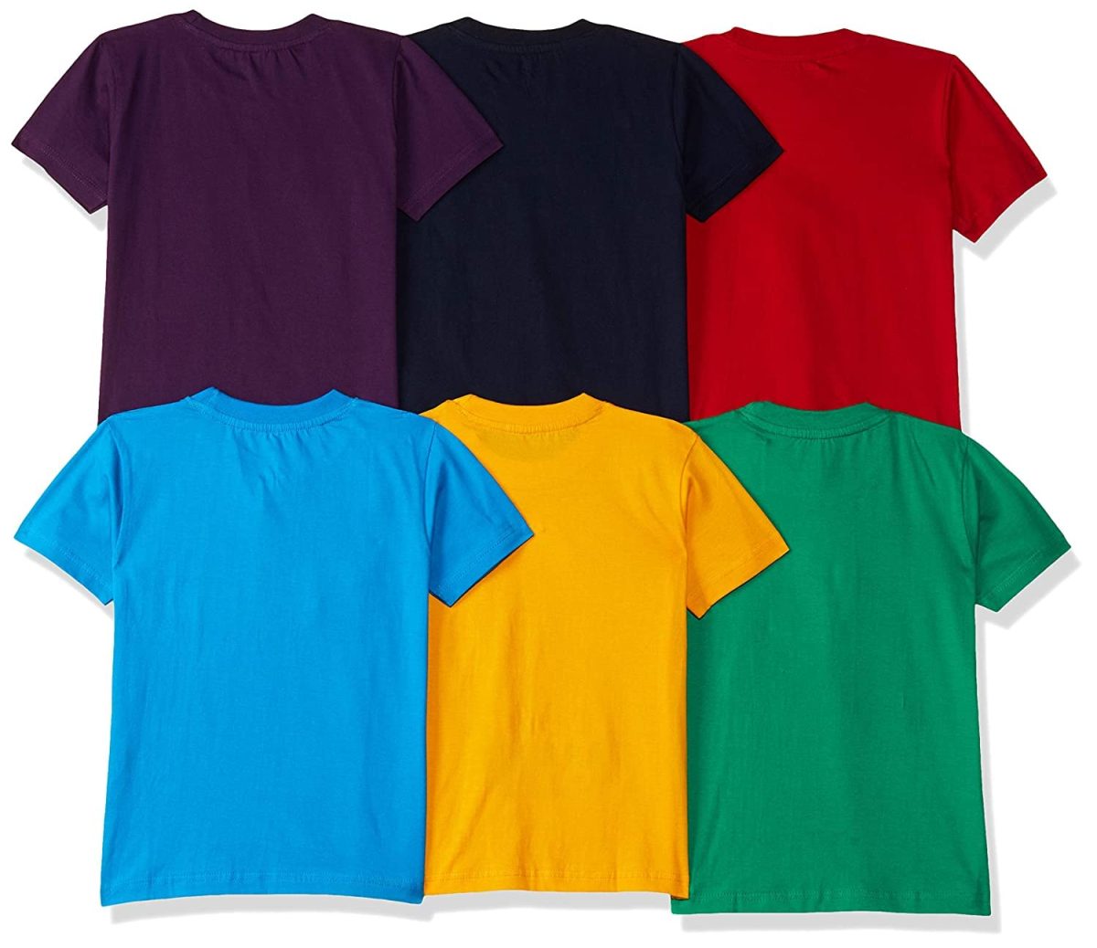 T2F Boy's Plain Regular fit T-Shirt (Pack of 6) - Image 2