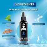 Muuchstac Ocean Face Wash for Men | Fight Acne & Pimples, Brighten Skin, Clears Dirt, Oil Control, Refreshing Feel - Multi-Action Formula (2x100 ml) - Image 5