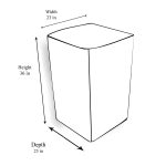 The Furnishing Tree Washing Machine Cover Floral Grey Compatible for Godrej 7.5 Kg Fully-Automatic Top Loading WTEON ADR 75 5.0 FDTH GPGR - Image 4