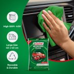 Castrol Microfibre Cloth for Cleaning | 400 GSM Thick Lint & Streak-Free Multipurpose and Reusable Cloth | High Water Absorption and Retention for Effortless Cleaning (Pack of 1, 40x40cm) - Image 3