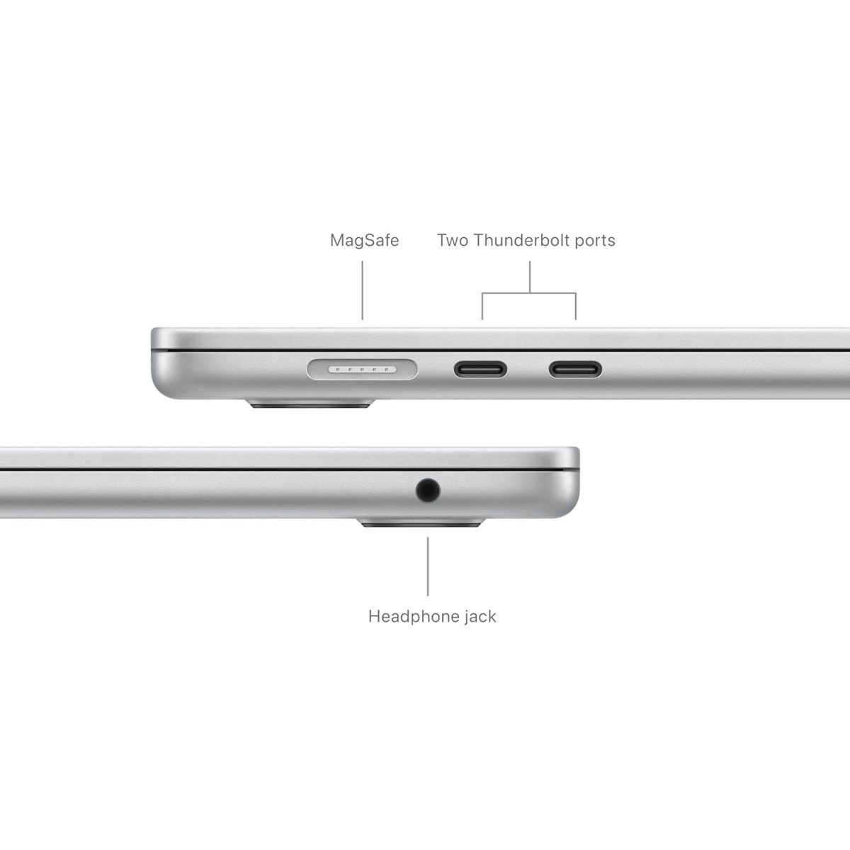 Apple 2024 MacBook Air 15″ Laptop with M3 chip: 38.91 cm (15.3″) Liquid Retina Display, 16GB Unified Memory, 512GB SSD Storage, Backlit Keyboard, 1080p FaceTime HD Camera, Touch ID- Silver - Image 4