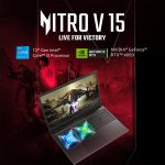 Acer Nitro V, Intel Core i5- 13th Gen 13420H processor, NVIDIA GeForce RTX 4050-6 GB GDDR6(16GB DDR5/512GB)IPS FHD, 39.62cm(15.6"), 165 Hz, Win 11 Home,Obsidian black, 2.113 kg, ANV15-51,Gaming Laptop - Image 3