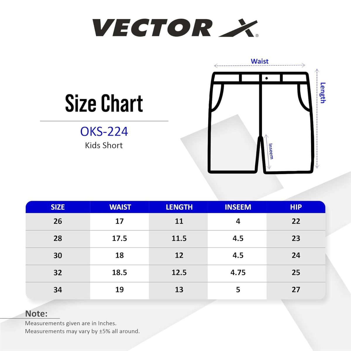Vector X OKS-224 Kids Compression Half Bottom Shorts - Image 4