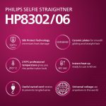 Philips Selfie Hair Straightener I Minimized Heat Damage with SilkPro Care I Ceramic Coated Plates I No.1 Preferred Hair Styling Appliance Brand I HP8302/06 - Image 2