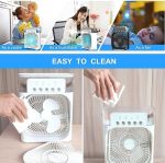 Drumstone Experience ultimate cooling versatility with the White Portable Air Conditioner Fan. Perfect for shops, offices, and kitchens, this USB-powered mini AC seamlessly integrates_Multicolor - Image 3