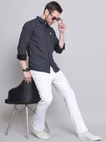 Majestic Man Men Comfort Slim Fit Pure Cotton Tartan Checked Casual Shirt - Image 4