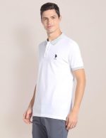 U.S. POLO ASSN. Men's Ribbed Collar Pure Cotton Slim Fit Polo Shirt - Image 6