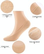 PLUMBURY Women's No-Show Cotton Socks (Pack of 2) (PL-NOSHOWSOCKS-BL/BG_Multicolour) - Image 4
