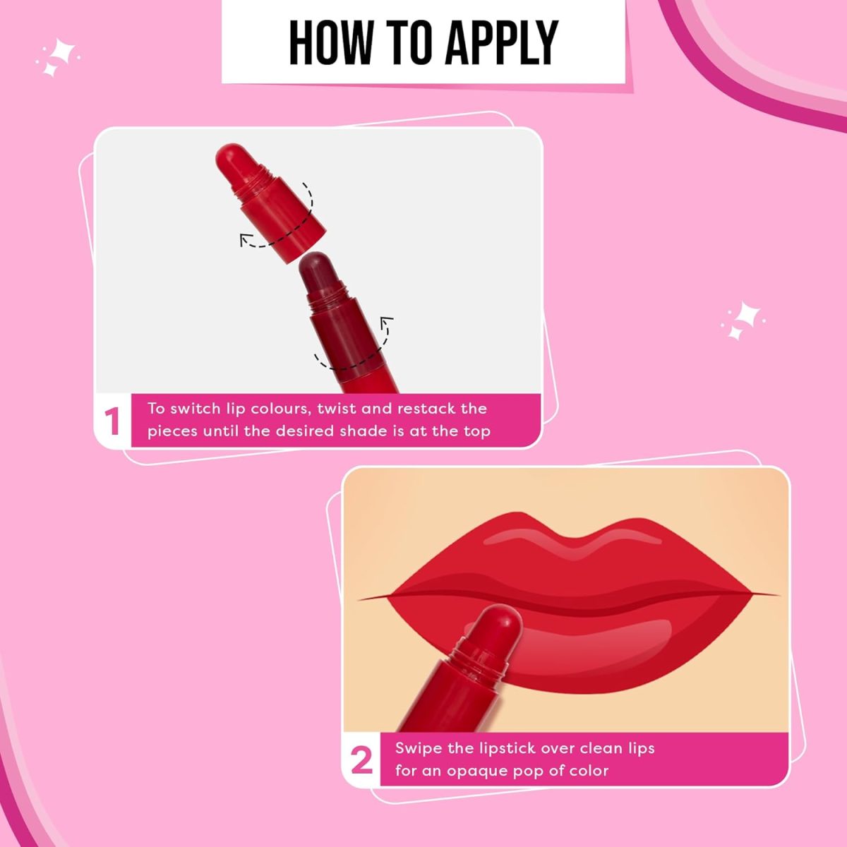 SUGAR POP 5 in 1 Lip Twist | Shea Butter | Stain-Matte | Long Lasting - 01 Perfect Pout - Image 5