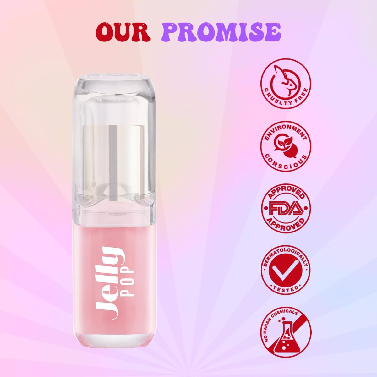 Glam21 Jelly Pop fruity gel lipstick| Moisturising | Glossy Finish | Gives a Natural Colour | Lightweight | 01- Cranberry Pink, 3.5gm - Image 8