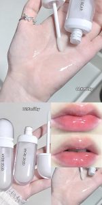 Gege Bear Clear and Moisturizing Lip Gloss - Hydrating Non-Sticky Lip Gloss for Soft & Plump Lips | High-Shine Transparent Gloss with Nourishing Formula | Lightweight Long-Lasting Lip oil & Lip Enhancer | Glossy Lip Tint for Women & Girls | Korean Beauty Lip Care for Smooth & Radiant Lips (#01 Light Pink, 6.5g) - Image 3