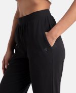 Jockey 1302 Women's Super Combed Cotton Elastane Stretch Mid Rise Relaxed Fit Trackpants with Side Pockets - Image 6