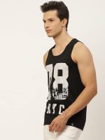 Veirdo® Pure Cotton Sleeveless Regular Fit Front Print Placement Scoop Neck Vest for Men & Boys - Image 3