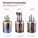 GIOGD Automatic Makeup Brush Cosmetic Brush Cleaner Spinning Blender Machine with USB Cable Brush Cleaner for All Size Makeup Brushes for Women Auto-rotating Brush Cleaner Deep Cleaning - Image 6