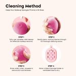 Pack of 6 Professional Beauty Blender Sponge for Face Makeup with Cotton Pad and Powder Puff Perfect for Women's & Girls Makeup | Beauty Blender Set - Soft, Latex-Free, Reusable & Washable - Image 4
