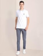 U.S. POLO ASSN. Men's Ribbed Collar Pure Cotton Slim Fit Polo Shirt - Image 4