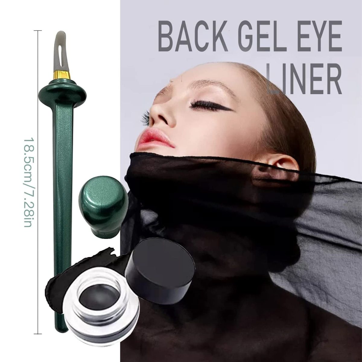 swabs Silicone Metallic Eyeliner Tool Easy No-Skip Eyeliner Pencil Applicator Tool | Reusable Silicone Eyeliner Tool | Silky Smooth Waterproof Long Lasting & Reusable 1 Pcs Multicolor Eyeliner Tools - Image 3