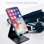 Portronics MODESK Universal Mobile Holder Stand with Metal Body, Anti Skid Design, Light Weight for All Smartphones, Tablets, Kindle, iPad(Black) - Image 4