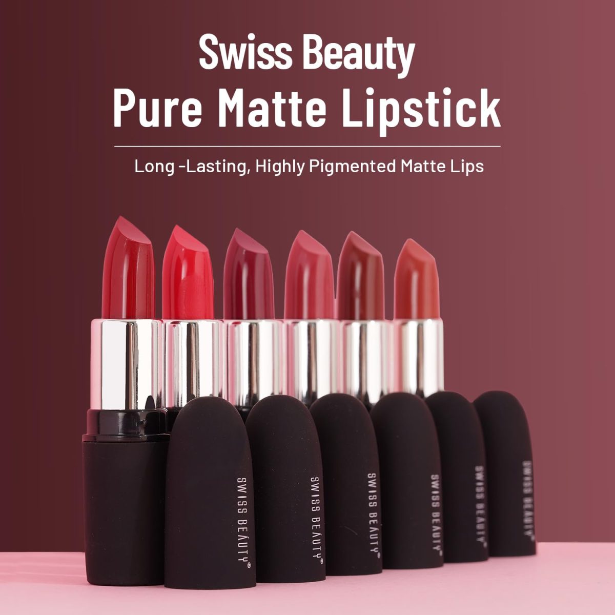 Swiss Beauty Pure Matte Creamy Lipstick | Non-drying, Highly pigmented Lipstick | Shade- Hot Nude, 3.8gm| - Image 2
