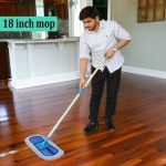 Livronic Plastic Wet And Dry Cotton Pad Floor Mop 67X14X5 (18-Inch Head) With 4 Feet Telescopic Handle Floor Cleaning Mop|Home|Office|Hotels|Hospitals (Set Of 1) (18 Inch Full Set With 1 Extra Pad.) - Image 2