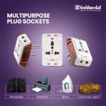 Goldmedal Spice 3-Pin 240V Universal Travel Adaptor with LED Indicator (White) - Pack of 1, Compatible with Worldwide Plugs - Image 6