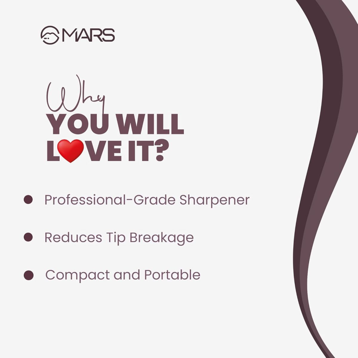 MARS 2in1 Dual Shapener I Professional Grade Sharpener | Sharpens Any Type of Pencil & Lip Crayon | Compact and Portable - Image 4