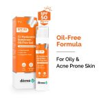 The Derma Co 1% Hyaluronic Sunscreen Oil-Free Gel SPF 50 PA++++ | For Oily, Acne-Prone Skin | Lightweight Texture | No White Cast | UVA/UVB, Broad Spectrum Protection & Blue Light Protection | Non- Comedogenic | Clinically Tested - (In -Vivo) | Tan Protection | Photostable | For Men & Women | 50 g - Image 2