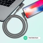 Portronics Konnect L 60W PD Type C to Type C Mobile Charging Cable, 1.2M, Fast Data Sync, Tangle Resistant, TPE+Nylon Braided(Grey) - Image 7