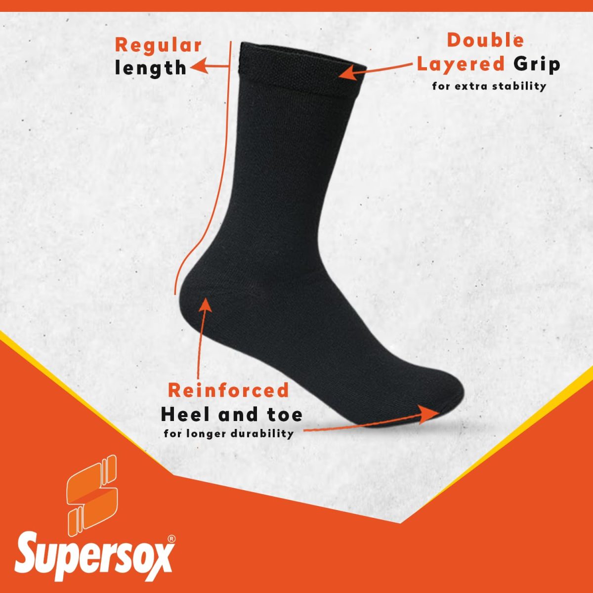 Supersox Regular Formal/Office Wear Socks for Women, Made With Breathable, Anti Odour & Moisture Absorbent Combed Cotton, Ideal Socks For Summer (Pack Of 3) - Image 3