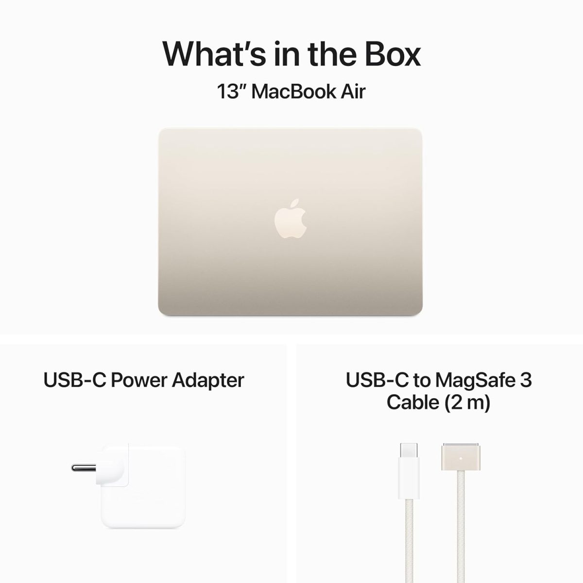 Apple 2024 MacBook Air 13″ Laptop with M3 chip: 34.46 cm (13.6″) Liquid Retina Display, 16GB Unified Memory, 512GB SSD Storage, Backlit Keyboard, 1080p FaceTime HD Camera, Touch ID- Starlight - Image 6