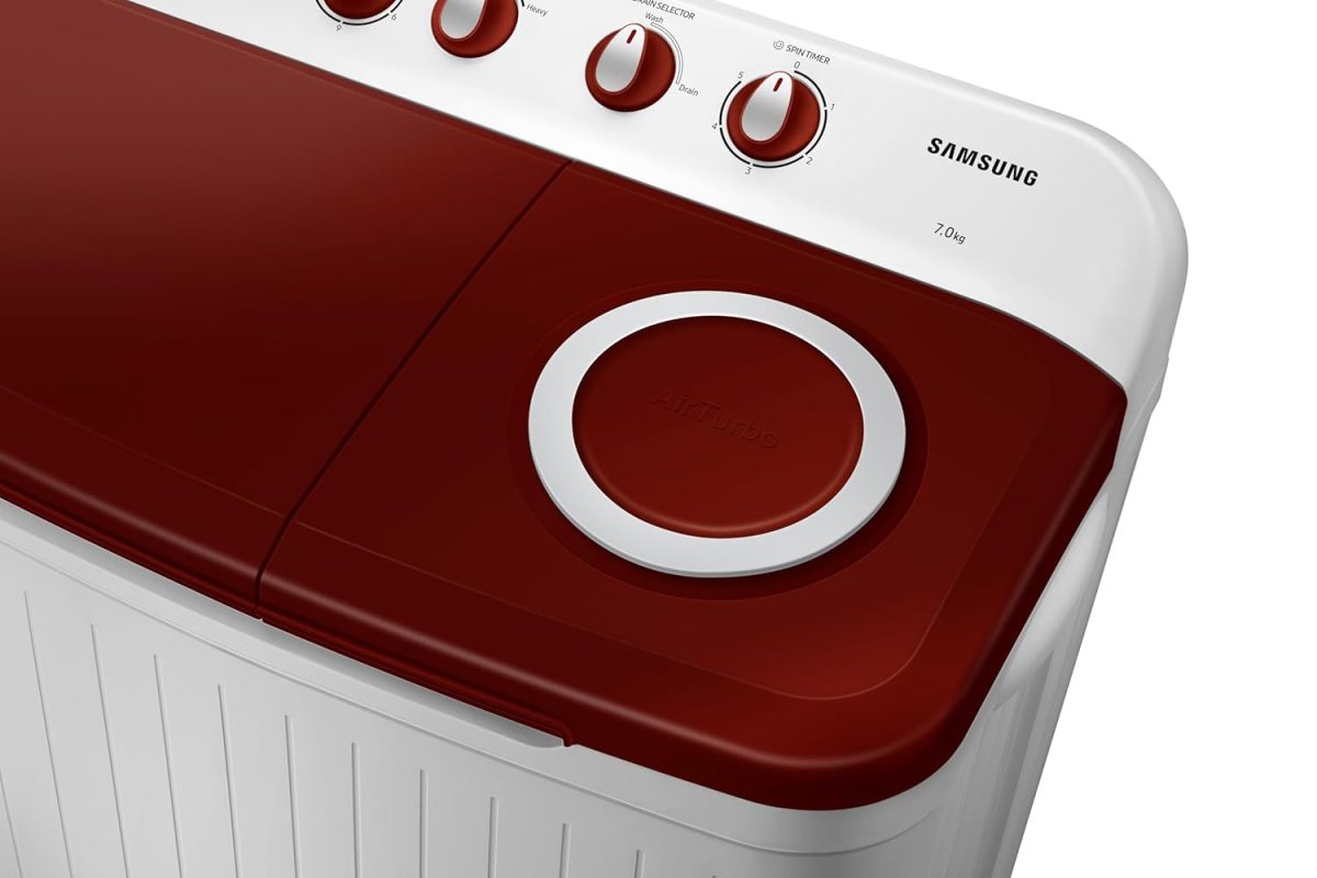 Samsung 7 kg, 5 Star, Semi-Automatic Top Load Washing Machine (WT70C3000RR/TL, Air Turbo Drying, Light Gray) - Image 8
