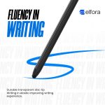 Elfora 2 in 1 Tablet Stylus Pen for All Touch Screens Devices | Fine Point Tip | High Sensitivity & Precision Capacitive Pen with Compatible for iOS, Android, and Windows – Black - Image 5