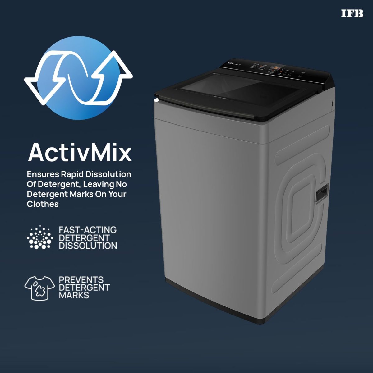 IFB 7 Kg 5 Star with Deep Clean Technology Powered by AI, Fully Automatic Top Load Washing Machine (TL701MG1, ActivMix, Aqua Energie, Med Grey) - Image 7
