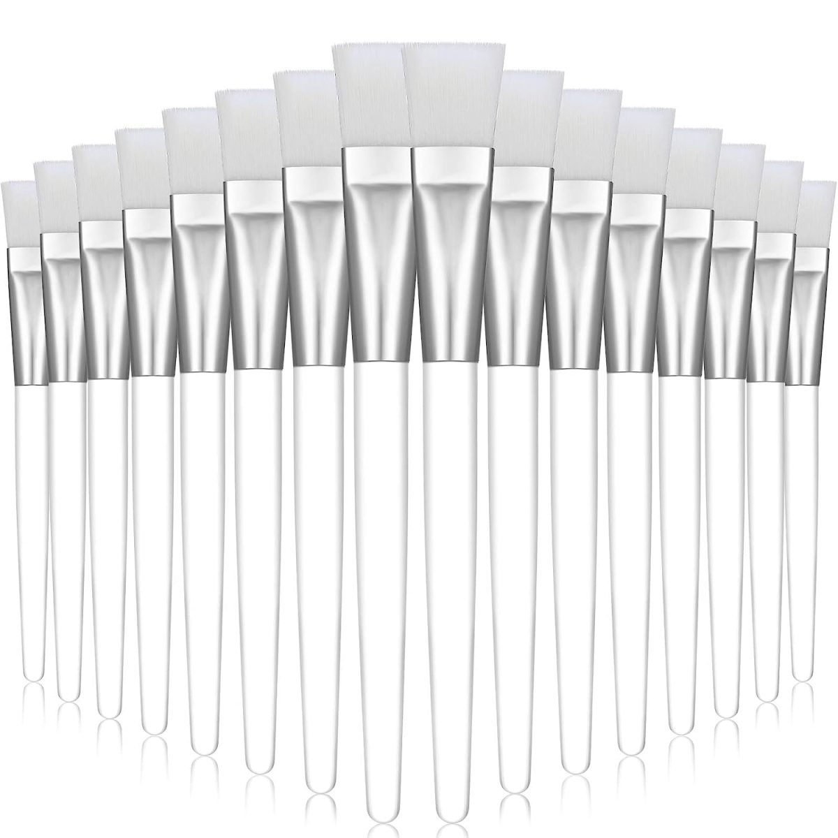 Shidara 6pcs Facial Brushes - Soft Fan Mask Brushes for Chemical Peel, Acid Peel & Facial Gels - White - Image 5