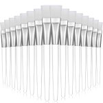 Shidara 6pcs Facial Brushes - Soft Fan Mask Brushes for Chemical Peel, Acid Peel & Facial Gels - White - Image 5