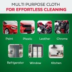 Castrol Microfibre Cloth for Cleaning | 400 GSM Thick Lint & Streak-Free Multipurpose and Reusable Cloth | High Water Absorption and Retention for Effortless Cleaning (Pack of 1, 40x40cm) - Image 5