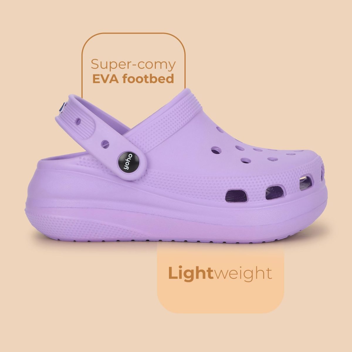 YOHO High Heel Clogs for Women | Cushioned Footwear | Lightweight | Waterproof Clogs for Women - Image 2