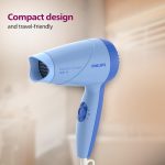 Philips HP8100/60 Compact Hair Dryer| 2 Flexible heat setting| ThermoProtect prevents overhearting | 1000 Watts- Blue - Image 6