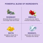 Bare Anatomy Nature x Science Rosemary Hibiscus Hair Growth Oil for Women & Men | Promotes New Hair Growth & Strengthens Hair | Nourishes Scalp & Controls Hair Fall | Suitable for All Hair Types-100ml - Image 4