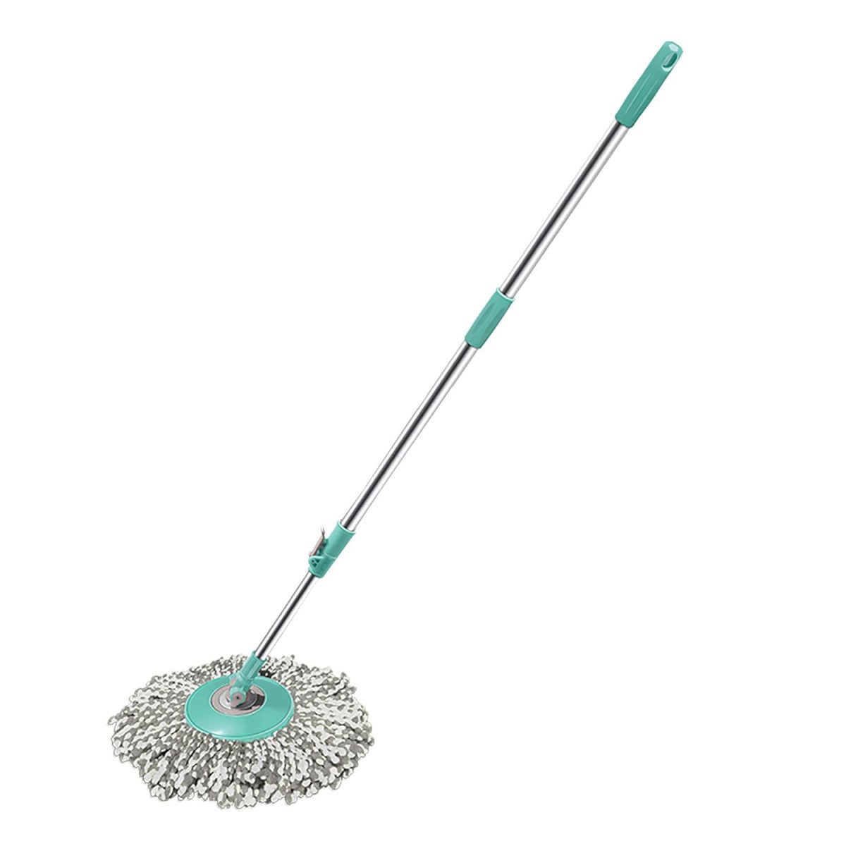 Spotzero By Milton Spin Mop Spares Set Handle with Microfibers Refill(Compatible with Prime, E-Elite, Classic, Ace Mops) Aqua Green - Image 4