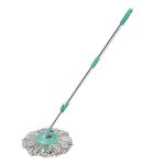 Spotzero By Milton Spin Mop Spares Set Handle with Microfibers Refill(Compatible with Prime, E-Elite, Classic, Ace Mops) Aqua Green - Image 4