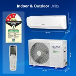 Voltas 2 Ton 3 Star, Hot & Cold Inverter Split AC (Copper, Anti-dust Filter, 243VH Vertis Elegant, White) - Image 2