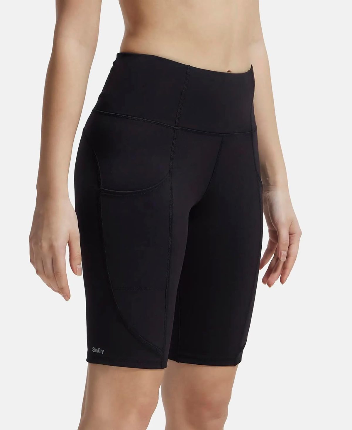 Jockey MW81 Women's Microfiber Elastane Stretch Slim Fit Shorts with Side Pockets and Stay Fresh Treatment - Image 2