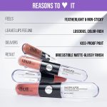 Staze 9to9 Gloss Lock 2-in-1 Liquid Lipstick | Lip Gloss For Long-lasting Fuller & Pump-up pigmented Lipstick | Transfer-proof & 12hrs long stay with Intense Color Payof f | Lightweight & Comfortable | 05 I'm Happy | 7g - Image 5