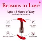 Blue Heaven Love Duo 2 in1 Dual Sided Lipstick for women | Non Transfer| Hydrating and Long Lasting Upto 12 hrs | Soft Matte Finish formula - 07 |1.5ml + 4g - Image 7